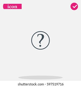 Question mark flat sign icon.