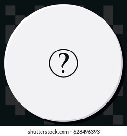Question mark flat sign icon.