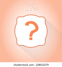 Question mark. Flat style. Made in vector