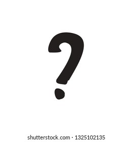 question mark font decorative hand drawn lettering, vector. Handwritten typographic design. Cartoon funny bold for logo, poster, postcard, hand drown design. Vector punctuation question mark lettering