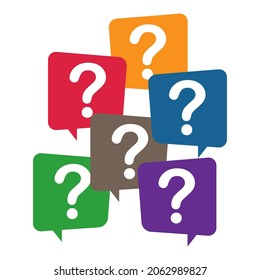 Fragezeichen, häufig gestellte Fragen Vektorsymbol. Symbol für Informationsblase, Hilfesendung