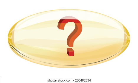 Question mark in gelatinous capsules
