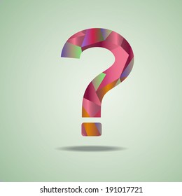 Question mark geometric icon .Vector EPS 10. 