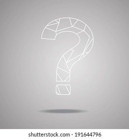 Question mark geometric icon .Vector EPS 10. 