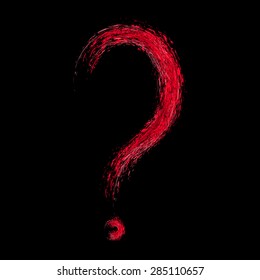 Question mark. Geometric vector abstraction