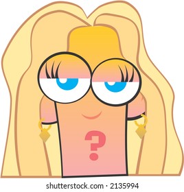 question mark girl