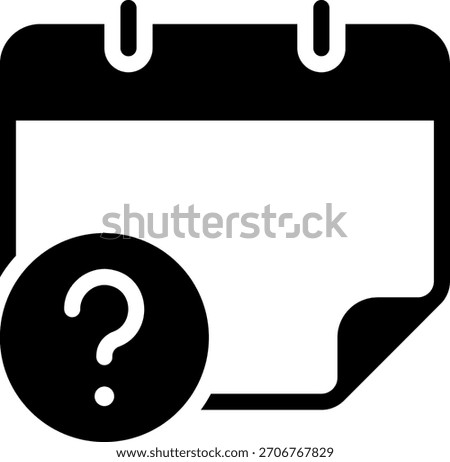 question mark glyph icon illustration vector