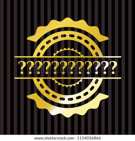 Question Mark gold shiny emblem