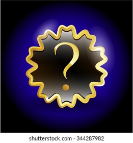 Question Mark golden badge