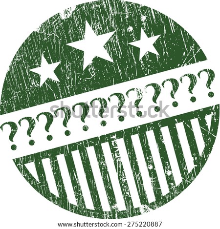 Question mark green rubber seal