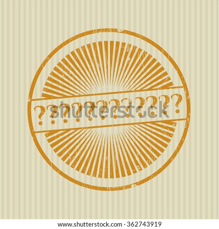 Question Mark grunge stamp