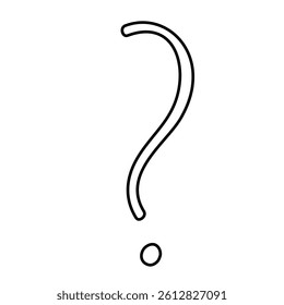Question mark hand draw icon vector. Question illustration sign. or symbol.
