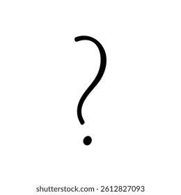 Question mark hand draw icon vector. Question illustration sign. or symbol.