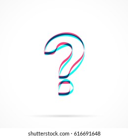 Question Mark hand drawn with blue and pink highlighters, isolated on a blank background.
Vector illustration, easy to edit, manipulate, resize or colorize.