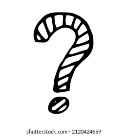 question mark. hand drawn doodle icon