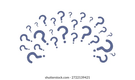 Question mark hand drawn doodle frame design, vector illustration