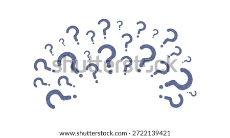 Question mark hand drawn doodle frame design, vector illustration