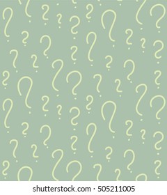 The question mark hand drawn seamless pattern. Vector