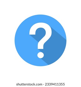 Question mark, help support icon vector in flat style