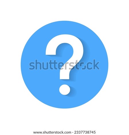 Question mark, help support icon vector in flat concept
