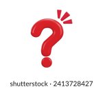 question mark icon 3d render illustration