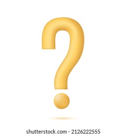 Question mark icon. 3d rendering
