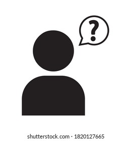 icono de signo de interrogación en blanco y negro