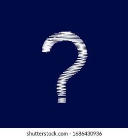 question mark icon with blue background, vectornilustration