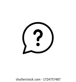 Question Mark Icon In Bubble Vector Illustration