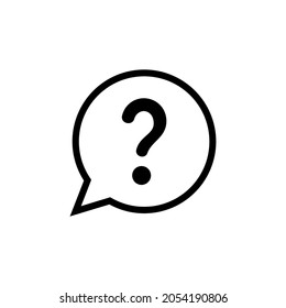 Question Mark icon in bubble vector symbol illustration