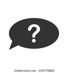 Question Mark icon in bubble vector illustration
