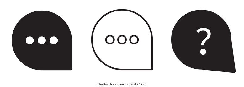 question mark icon in bubble vector illustration