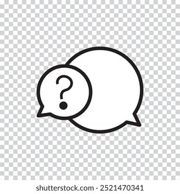 Question Mark icon in bubble vector illustration