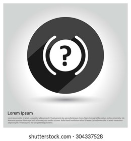 Question Mark icon. Circle concept web buttons. vector illustration. Flat design style