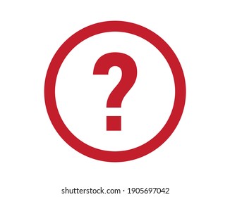 Icono de signo de interrogación en círculo sobre blanco