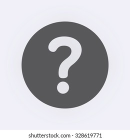 Question mark icon in circle . Vector illustration