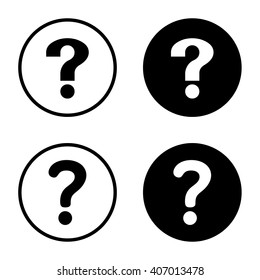 Question mark icon in circle . Vector illustration