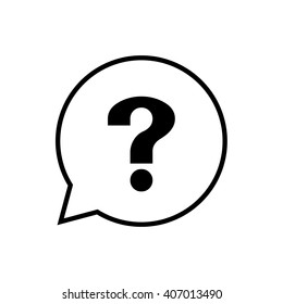 Question mark icon in circle . Vector illustration