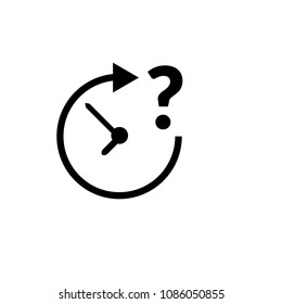 Question Mark Icon Clock Rounded Arrow Stock Vector (Royalty Free ...