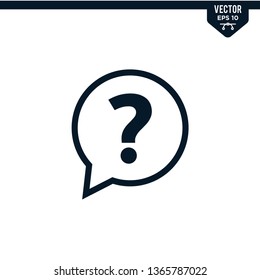 Question mark icon collection in glyph style, solid color vector