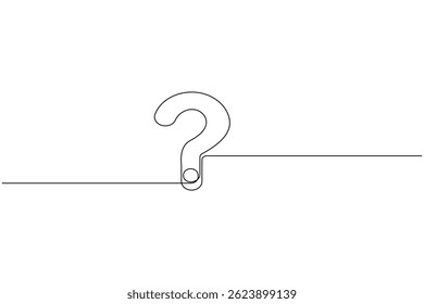 Ícone de ponto de interrogação desenho contínuo de uma linha e estilo minimalista isolar vetor de contorno