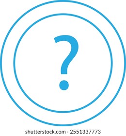 Signo de interrogación icono de diseño azul 