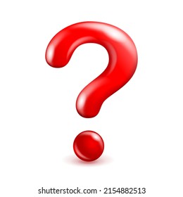 Question mark icon - design element for questionnaire or F.A.Q in 3D glossy style