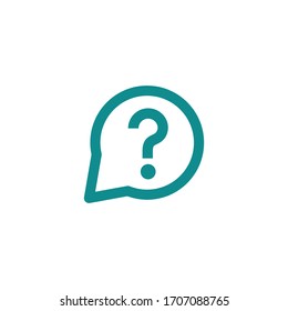 Ilustración de diseño de icono de signo de interrogación 