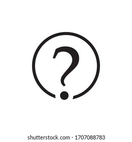 Ilustración de diseño de icono de signo de interrogación 