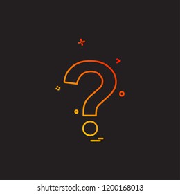 Question mark icon design vector