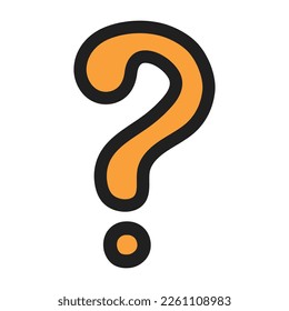 Icono de signo de interrogación en estilo doodle. Símbolo de ayuda.
