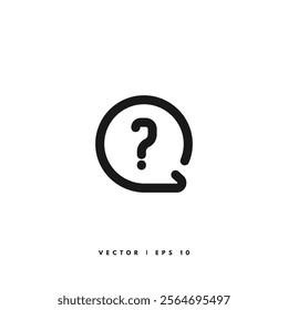 Question Mark Icon. Editable Stroke