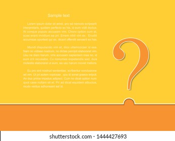 Question mark icon. FAQ template for layout and design.