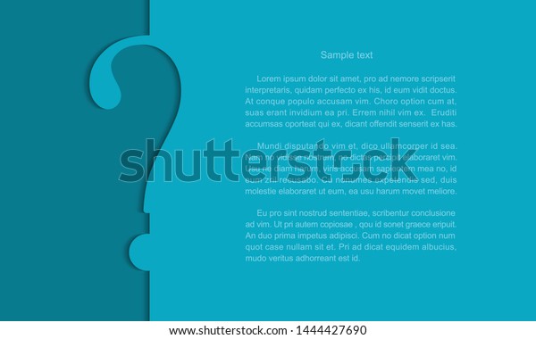 Question Mark Icon Faq Template Layout Stock Vector Royalty Free